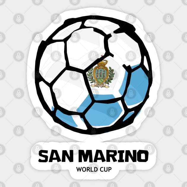 San Marino Football Country Flag Sticker by KewaleeTee